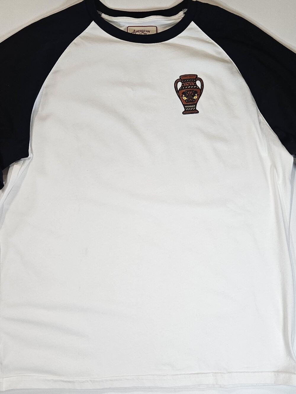 American Needle T-Shirt Mens Large Black White Made In The USA Casual Tee